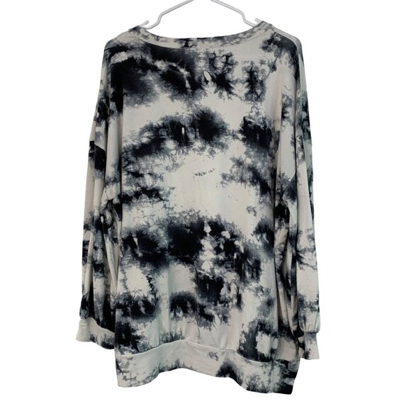 First Love By Lovelyn Tie-Dye Long Sleeve Top Sweatshirt Long Line Large 7566 - Picture 6 of 7